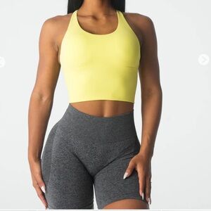 NVGTN Pastel Yellow Matrix Bra Top